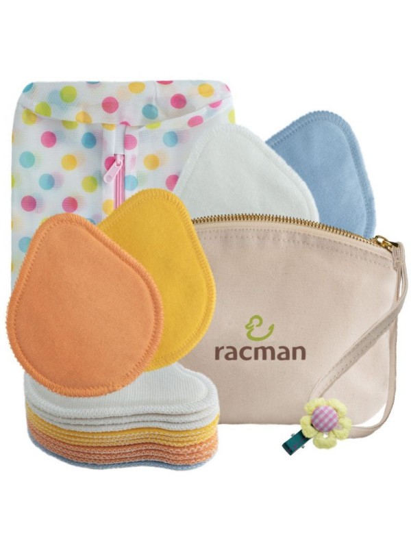 Veliki komplet blazinic za dojenje - enobarvni (eko) bombaž